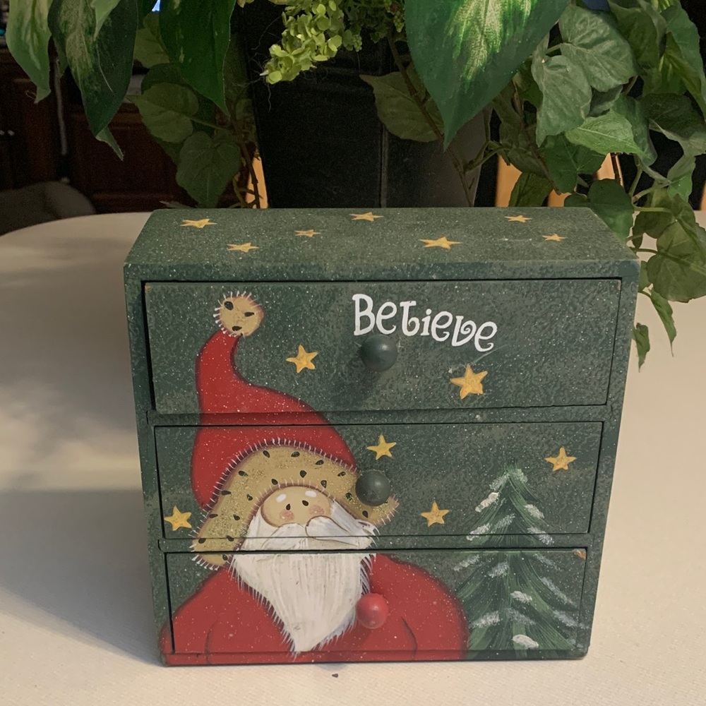 Festive Santa Holiday Drawer Organizer